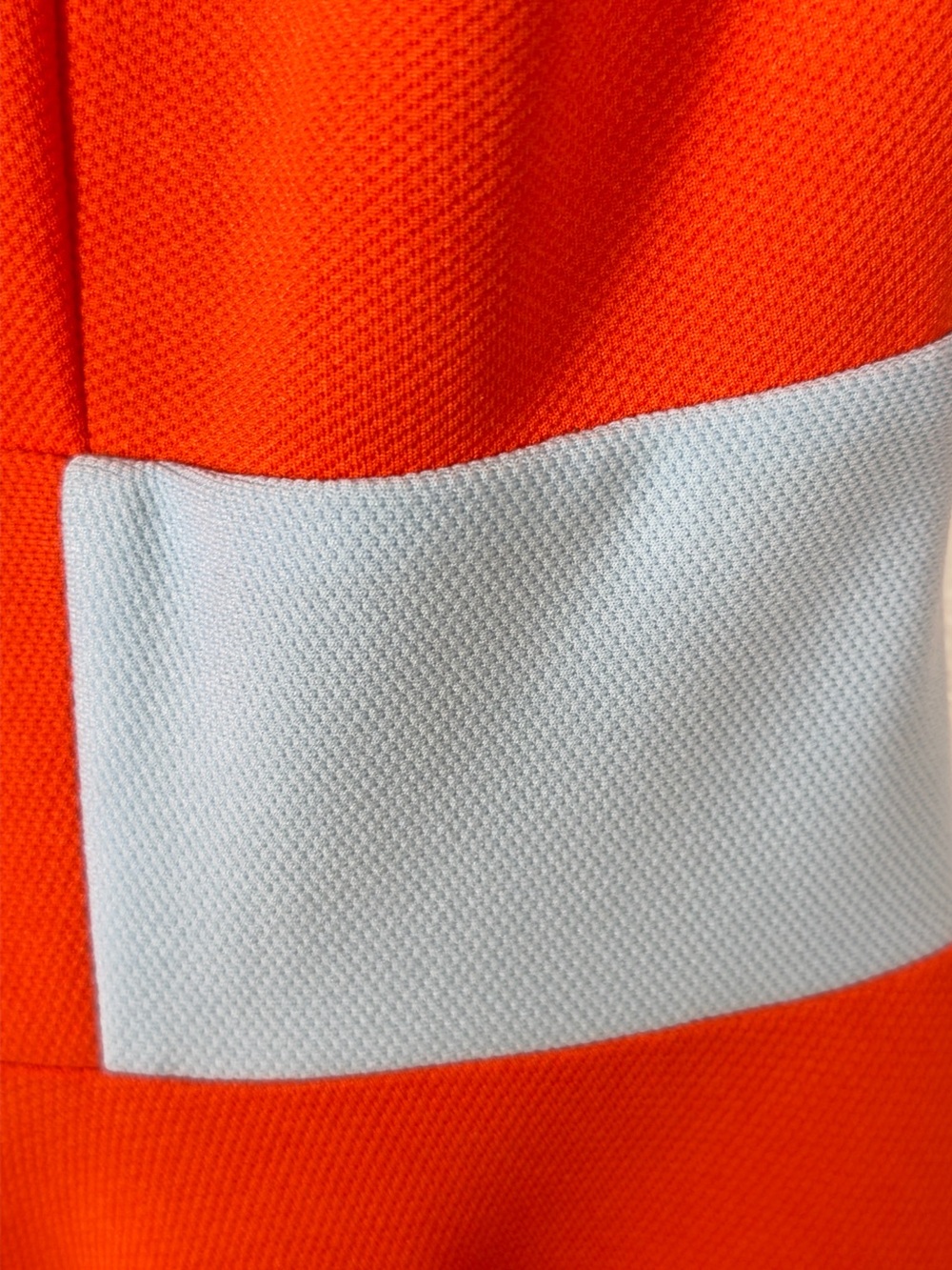 FKSP Bright Orange Midi Fit-and-Flare Dress with Light Blue Waist Accents - Picture 6 of 8